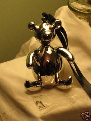 Gucci Christmas ornament hand blown silver glass bear